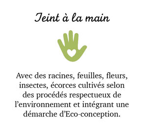 Teint à la main. Teint à la main.